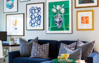 Black And White Interior Design Eclectic Living Room, Los Angeles