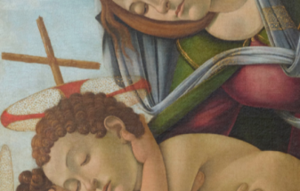 Virgin Mary, Infant Christ, and the young St. John the Baptist, studio of Sandro Botticelli. C. 1510, oil on canvas,
